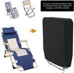 Waterproof Garden Reclining Chair Cover - Black