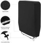 Waterproof Garden Reclining Chair Cover - Black
