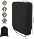 Waterproof Garden Reclining Chair Cover - Black