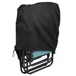 Waterproof Folding Chair Cover - Black, 100x70x15cm