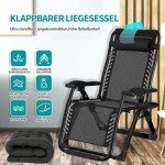 Adjustable Folding Sun Lounger with Cover - Black