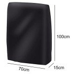 Waterproof Folding Chair Cover - Black, 100x70x15cm