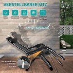 Adjustable Folding Sun Lounger with Cover - Black