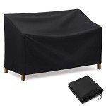 Waterproof Garden Bench Cover with Drawstring Storage