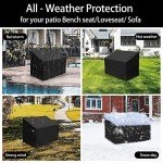 Waterproof 2-Seater Garden Bench Chair Cover