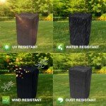 Woodside Black Outdoor Garden Chair Cover 0.66m