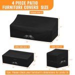 Heavy Duty Waterproof Garden Chair Cover Set