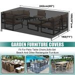 Waterproof Garden Chair Covers with Drawstring Buckle