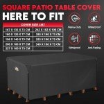 Heavy-Duty Rectangular Garden Chair Cover 227x160cm