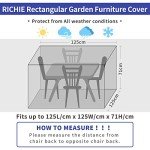 Waterproof Garden Chair and Table Covers, 125cm