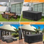 Waterproof Garden Chair Cover with Drawstring 213x132CM