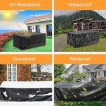 Waterproof Garden Chair Cover with Drawstring 213x132CM
