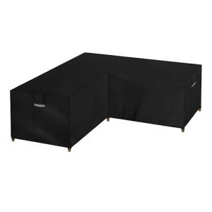 Heavy-Duty Waterproof Garden Sofa Cover - Black