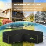 Waterproof L-Shaped Garden Chair Covers - 420D Fabric