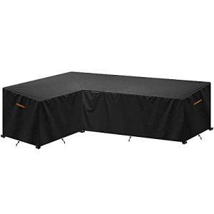 Waterproof L-Shape Garden Sofa Cover with Vents