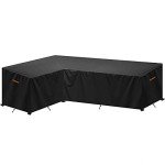 Waterproof L-Shape Garden Sofa Cover with Vents