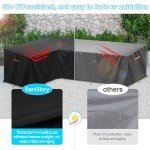 Waterproof L-Shape Garden Sofa Cover with Vents