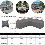 Heavy Duty Garden L-Shape Sectional Sofa Cover
