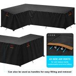 Waterproof L-Shape Garden Sofa Cover with Vents
