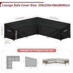 V-Shaped Waterproof Garden Sofa Cover 420D
