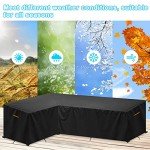 Waterproof L-Shape Garden Sofa Cover with Vents