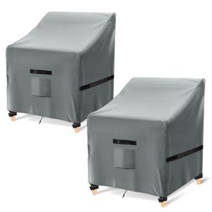 Waterproof Garden Chair Covers 2 Pack - Grey