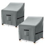 Waterproof Garden Chair Covers 2 Pack - Grey