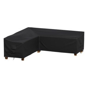 Waterproof V-Shape Garden Chair Cover 215cm Black