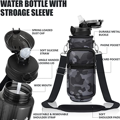 Fimibuke 32 oz Insulated Hiking Water Bottle