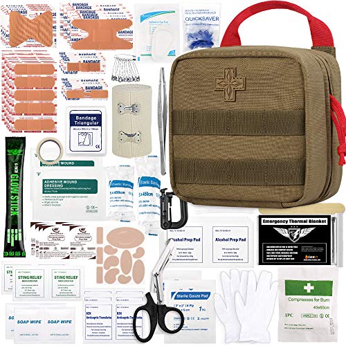Everlit 180 Pcs Tactical First Aid Kit for Hiking