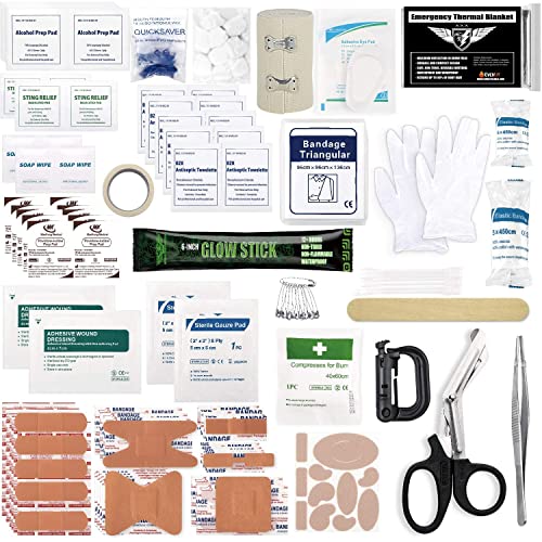 Everlit 180 Pcs Tactical First Aid Kit for Hiking
