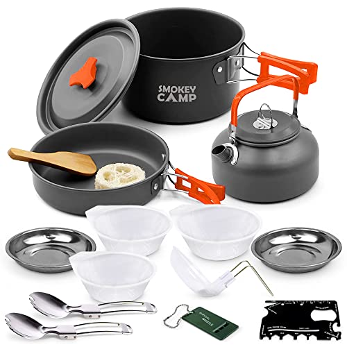 Compact 17-Pc Hiking Cookware Set