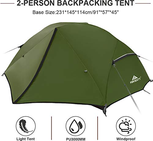 Forceatt 2-3 Person Waterproof Hiking Tent