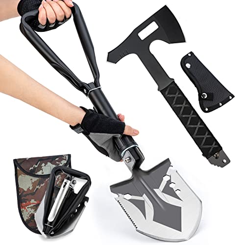 Portable Hiking Survival Shovel with Axe