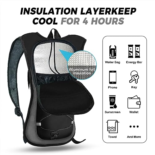 CKE Hydration Backpack with 2L Water Bladder - Versatile Hiking Gear