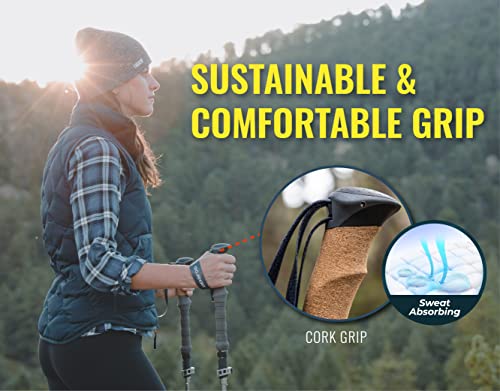 Collapsible Nordic Hiking Poles - Cork Handle, Ultralight