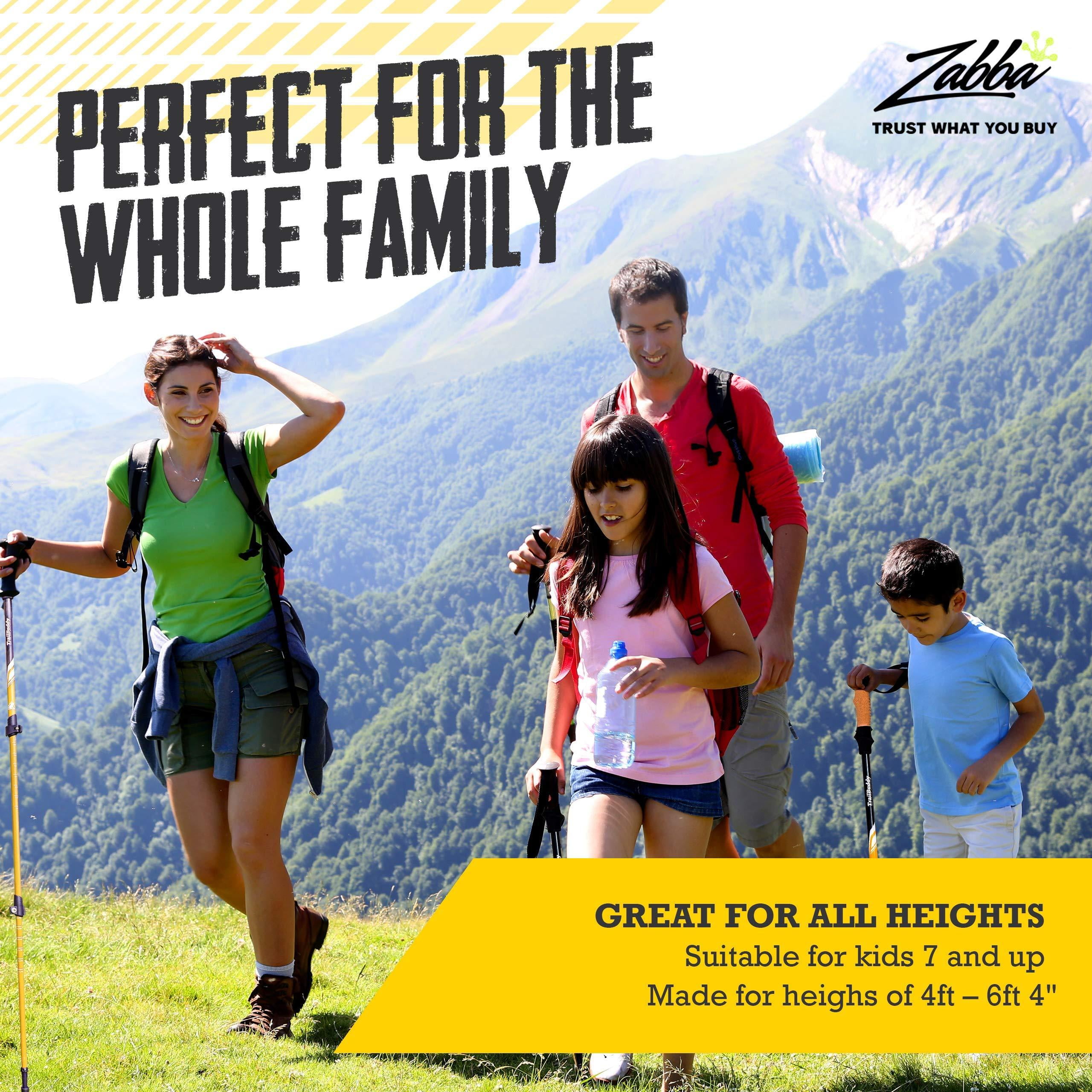 TrailBuddy Aluminum Hiking Poles - Adjustable 24.5-54in. (Aqua Blue)