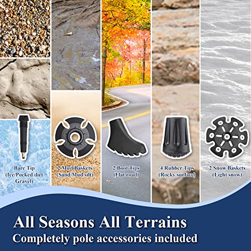 TheFitLife Nordic Walking Poles - 2 Packs, Telescopic