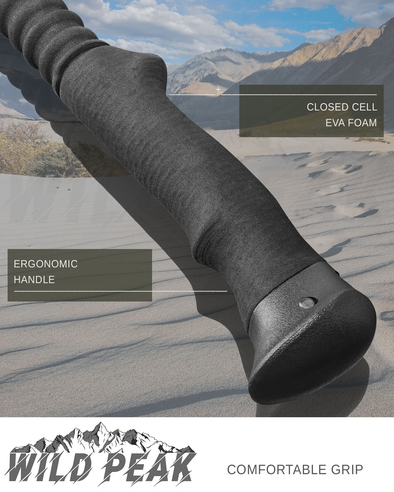 Wild Peak Aluminum Adjustable Hiking Poles (Set of 2)