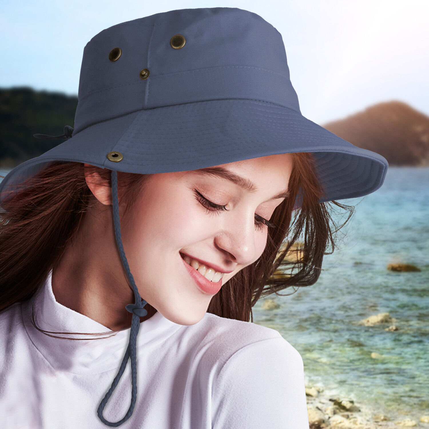 Men's UV Protection Wide Brim Bucket Hat