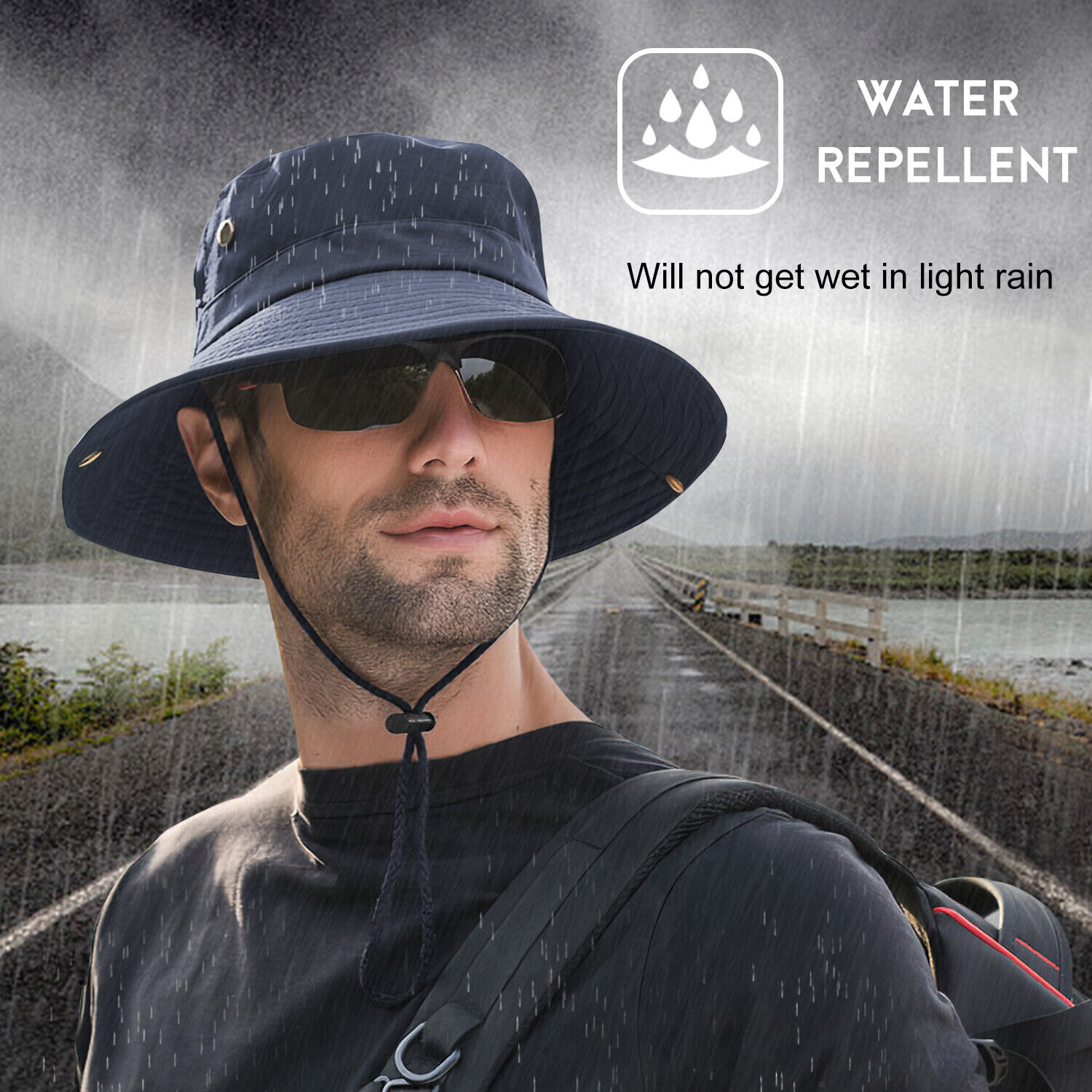 Men's UV Protection Wide Brim Bucket Hat