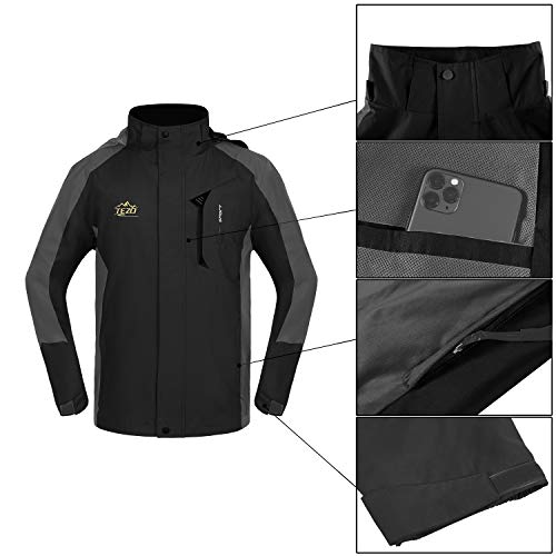 TEZO Waterproof Mens Hiking Rain Jacket