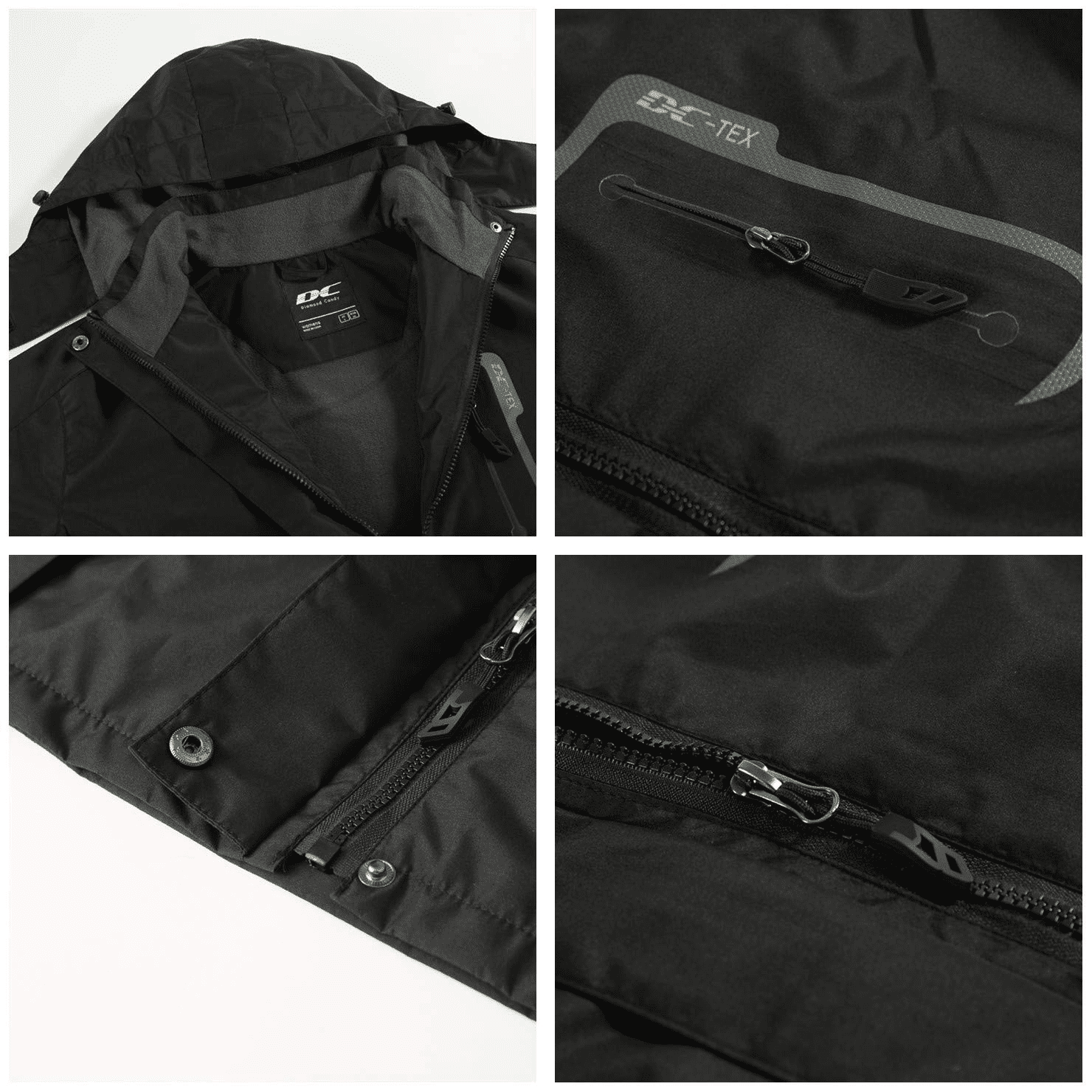 Lightweight Diamond Candy Women's Hooded Hiking Rain Jacket