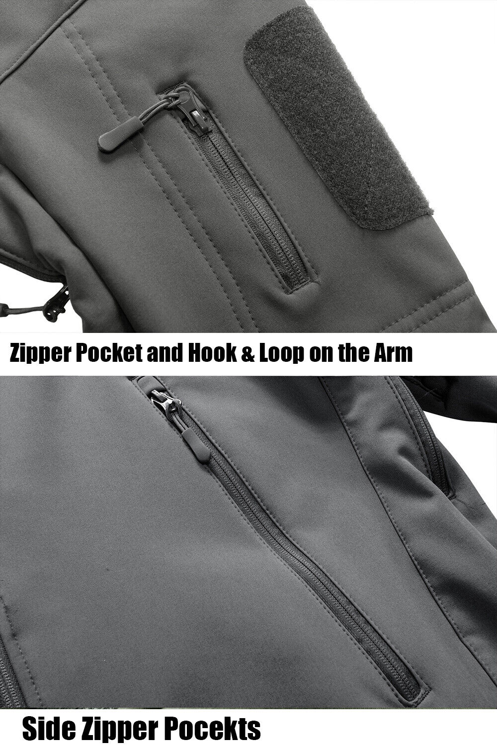 TACVASEN Men's Waterproof Tactical Soft Shell Jacket