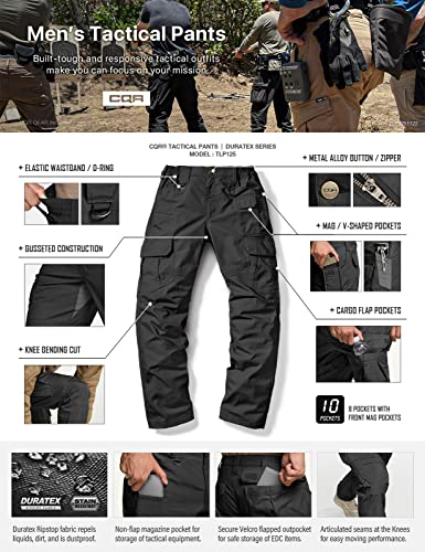 CQR Tactical Pants: Water Resistant Ripstop Cargo