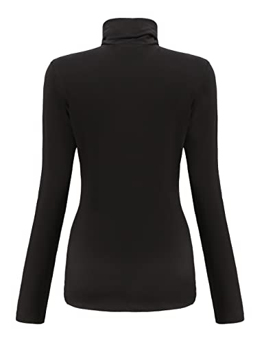Women's Fleece-Lined Thermal Turtle Neck Shirts