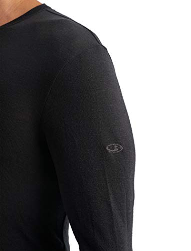 Icebreaker Merino Wool Hiking Shirt - Black, Large