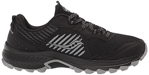 Saucony Men's TR15 Trail Running Shoe, Black, 10 Wide
