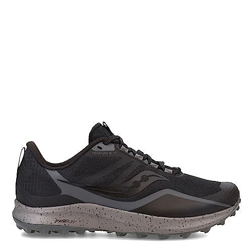 Saucony Peregrine 12 Trail Running Shoe - Black/Charcoal