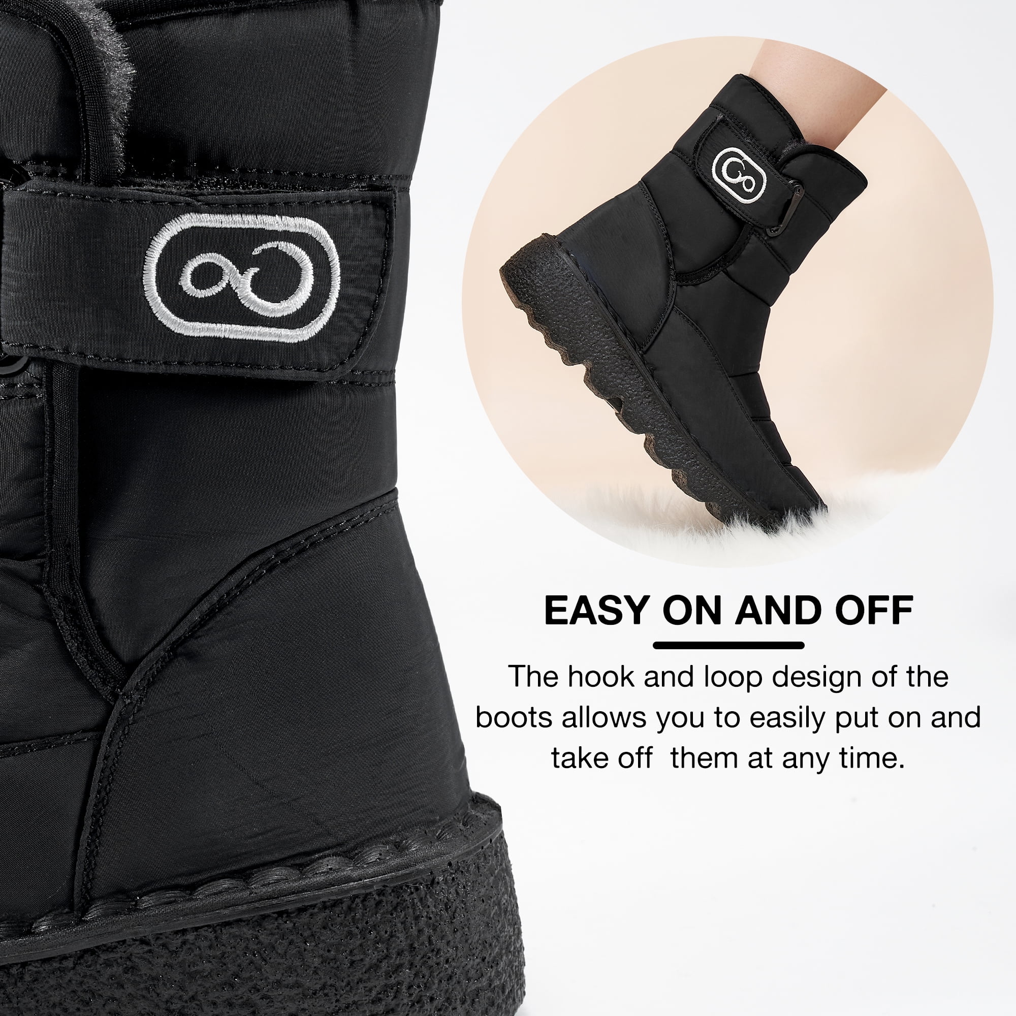 Women's Waterproof Hiking Snow Boots Ankle Booties